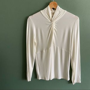 Women’s Michael Kors Long Sleeve Top | MEDIUM | White | Blouse | Shirt | Detail